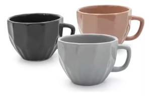 CANECA CERAM GEOMETRICA 210ML CLINK 4834