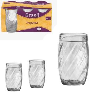 COPO VIDRO C/ 6PC WHEATON ITAPEMA 310ML