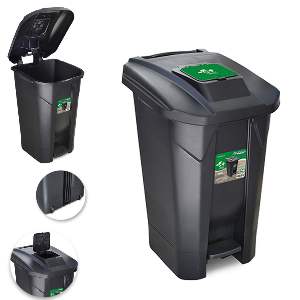 LIXEIRA 60 L ARQPLAST PR CLIC PED RODA