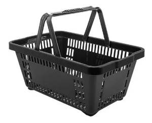 CESTA PLASNEW MERCADO MD 8LT PRETA 8006