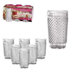 COPO VIDRO C/ 6PC WHEATON BARROCO 255 ML