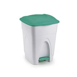 LIXEIRA 30L INJEPLASTEC PEDAL PRATA 106