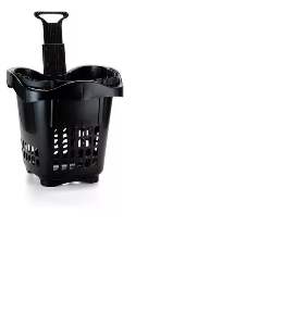 CESTA PLASNEW MERCADO PRETA ROD 30L 9505