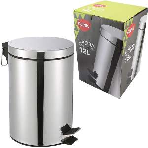 LIXEIRA  12 L CLINCK INOX PEDAL      651