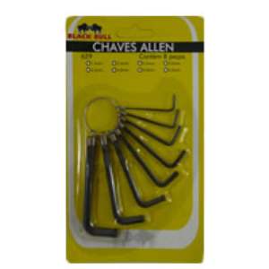 JOGO CHAVE ALLEN 08 PCS BLACK 629
